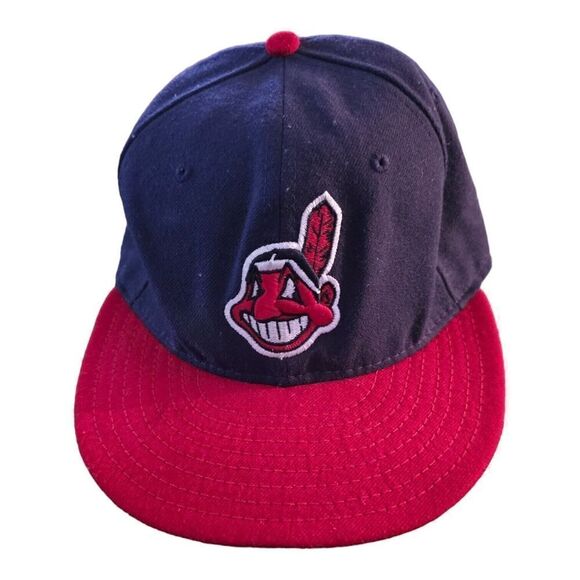 Cleveland Indians CLE MLB Authentic New Era 59FIFTY Fitted Cap 5950 Hat - Picture 1 of 7